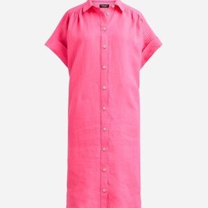 J. Crew (Begonia) Baird McNutt Irish Linen Shirt Dress